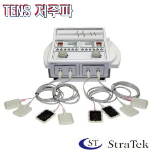 스트라텍 국산 2인용 경피신경 TENS 저주파치료기 PMT-175 무소음 패드형